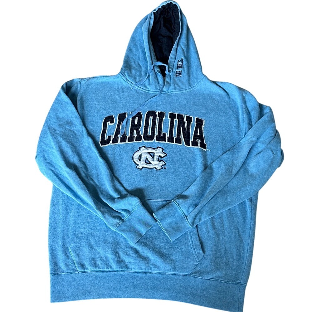 UNC North Carolina Tar Heels Hoodie Carolina Blue Mens Sweatshirt Large